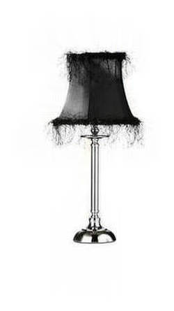 Boa Table Lamp with Black Silk Shade